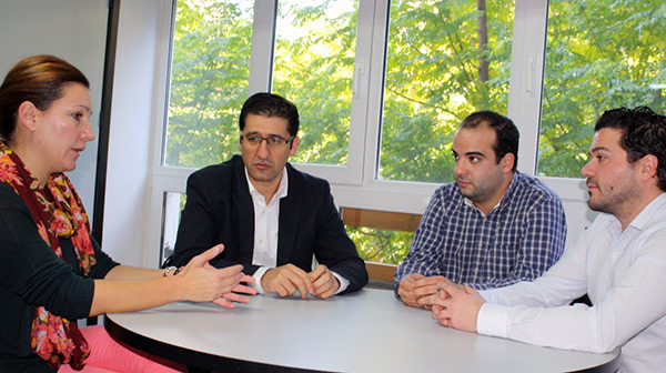 Fotografía de la reunión con la ejecutiva local del Pozuelo de Calatrava